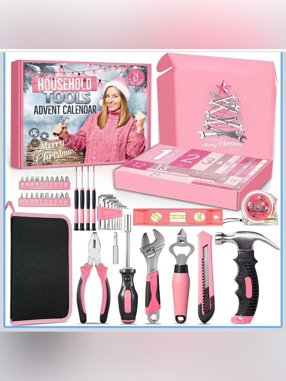 Household Tools Advent Calendar - Pink NWT